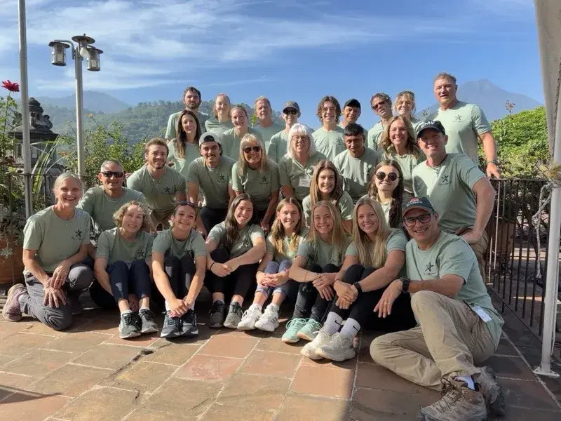 The 2026 mission team gathered under the pavilion