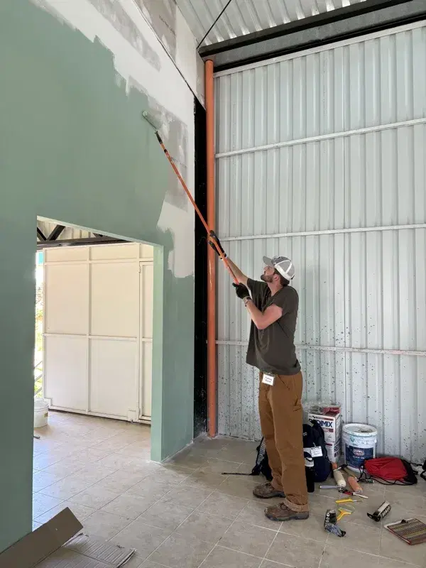 Painting the new classroom walls